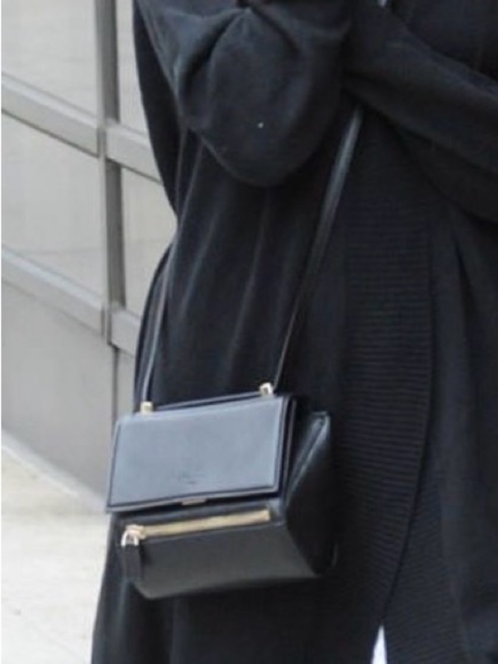 Givenchy Black Small Pandora Box  Leather crossbody bag purse